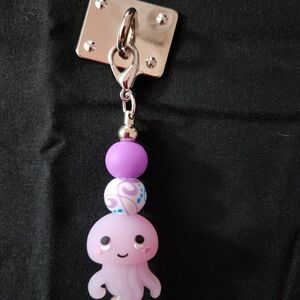 Charming Purple and White Jellyfish Tumbler Charm